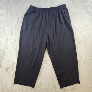 Maggie Barnes Capri Pants Women's 26W Black High Elastic Waist‎ Pockets Casual